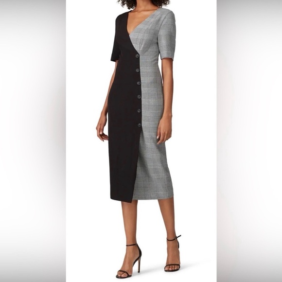 Fame and Partners Two-Tone Midi Dress | Size 6 - Picture 5 of 5